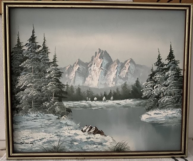 Vintage Landscaping Painting on Canvas wood Framed (1 of 5)