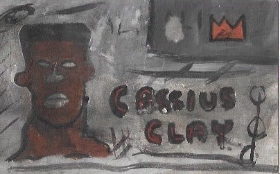Jean Basquiat Painting Post Card - SAMO (After): Jean Basquiat Painting Post Card - SAMO (After) . size: 5 x 3 1/2.GOOD CONDITION, Jean-Michel Basquiat was a Brooklyn-born, African-American artist who became a cultural icon of the 1980s New York art