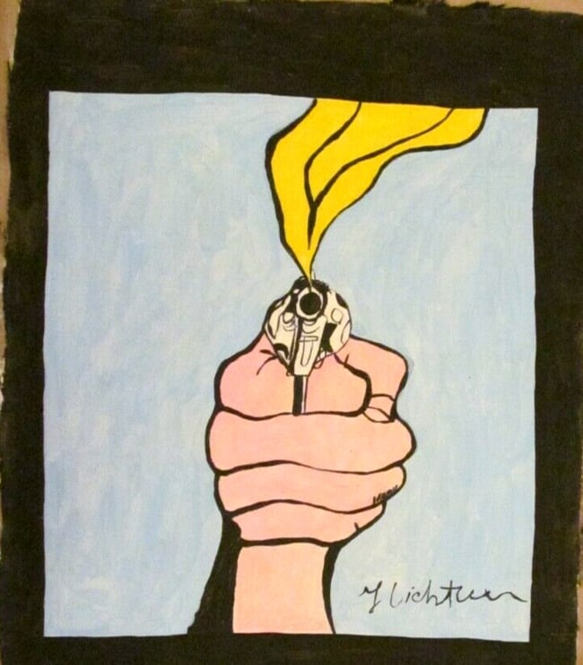 Abstract Canvas Roy Lichtenstsi , Modern Art 20th Century( after artist) (1 of 4)