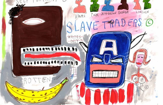 Jean Basquiat Expressionism Print on Thick Paper: Jean Basquiat Expressionism Print on Thick Paper. Paper Size: 12 1/2 x 17 1/2 Inches. Extra Thick 300 gsm Fine art Paper. Embossed Stamp. Excellent Condition. See photos.