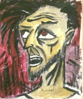 B.Buffet Modern art 20th century Painting (After) artist: B.Buffet (After) artist Modern art 20th century abstract painting on Canvas Size: 21 by 18 inches. Good condition,needs stretching. No COA,no supporting papers,sold as is.The word â€œafter&rdqu