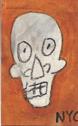 Jean Basquiat Painting Post Card - SAMO: Jean Basquiat Painting Post Card - SAMO (After) . size: 5 x 3 1/2.GOOD CONDITION, Jean-Michel Basquiat was a Brooklyn-born, African-American artist who became a cultural icon of the 1980s New York art