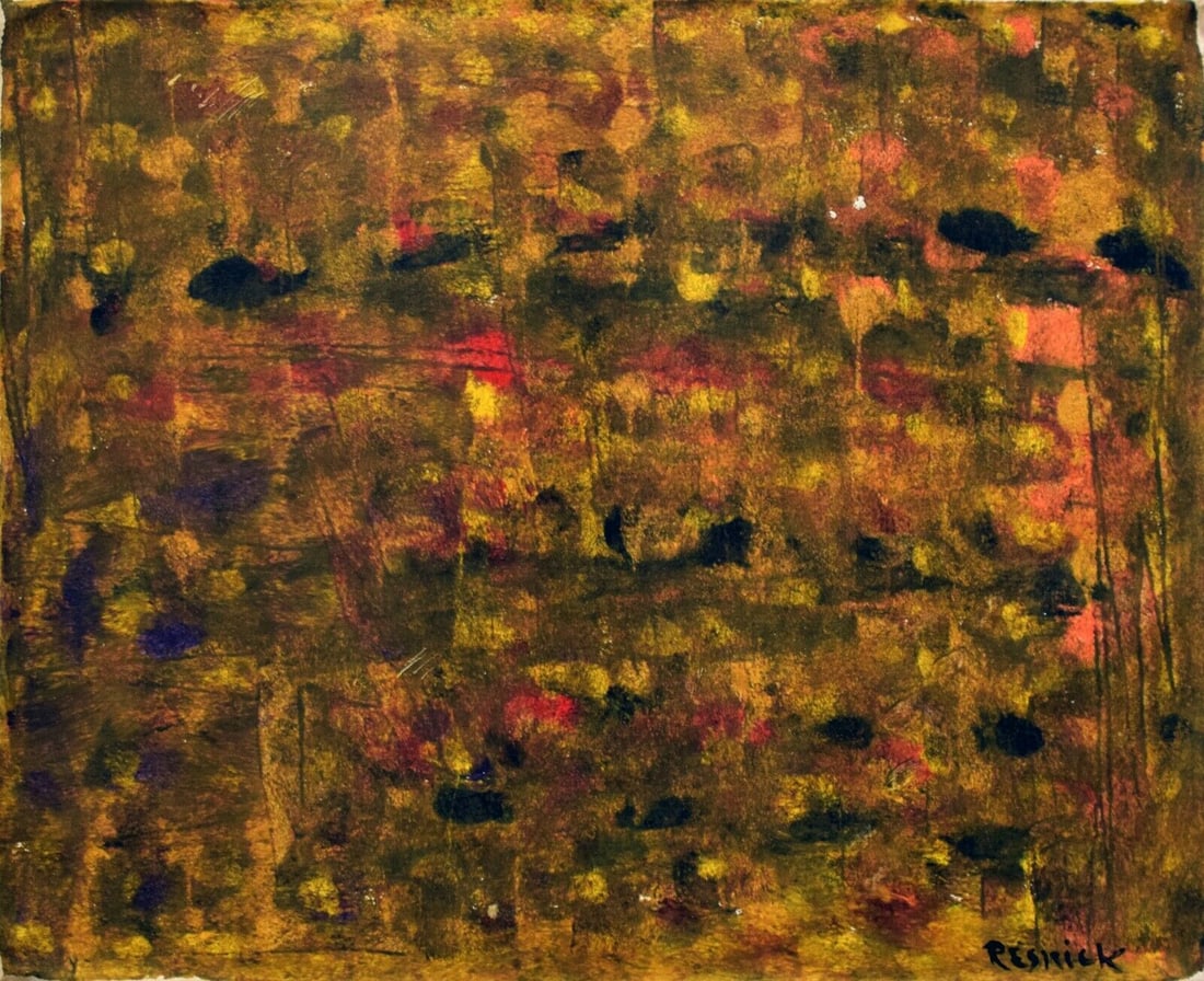 Resnick Painting Modern art 20th century: Resnick Modern art 20th century abstract painting on Canvas Size: 22 by 17 inches,(after artist). Good condition,needs stretching. No COA,no supporting papers,sold in the manner of.See photo. Good con