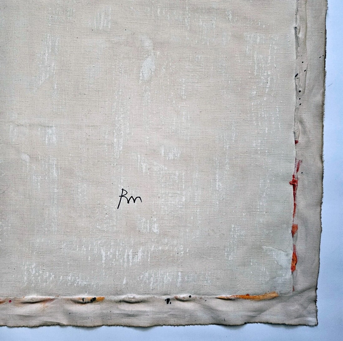 Abstract Painting signed RM Modern Old 20th Century - 3