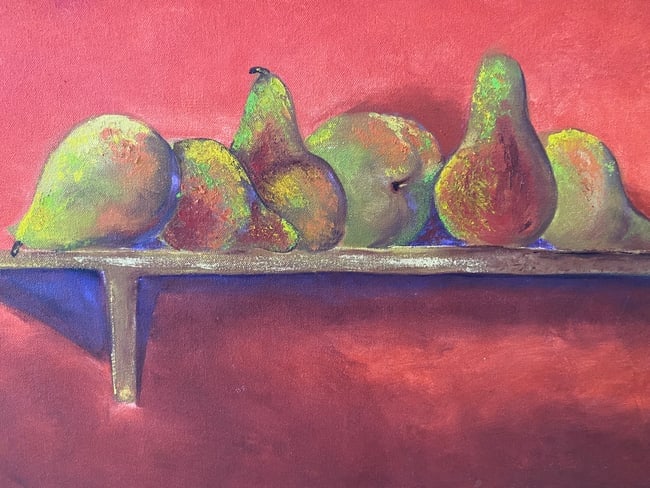 Fruit of Life Pears Painting on Canvas - 3