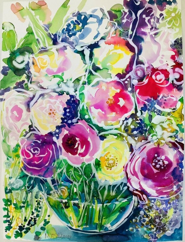 FLOWERS Watercolor Painting (1 of 2)