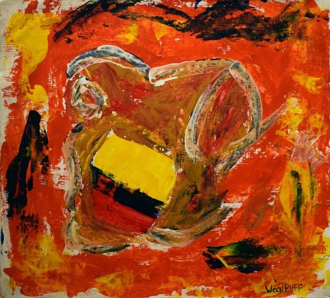 Woodruff 20th Century Modern Painting (After Artist): Woodruff20th Century Modern Painting on Canvas.Approx Painting Size: 16 x 14 inches. No coa, no supporting papers, (After Artist) as is. Good condition. See Photos. After definition: For paintings/uni