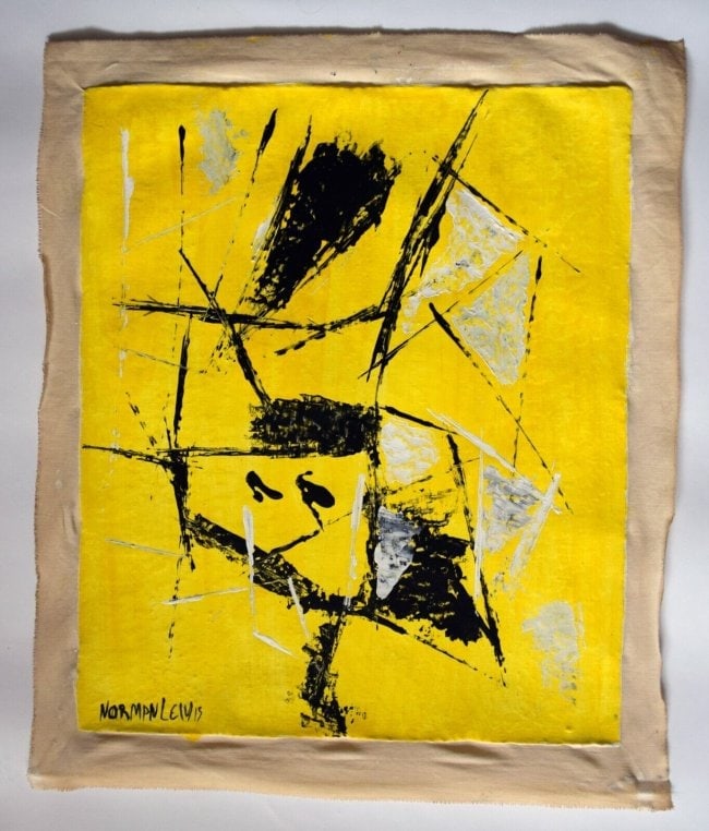 Abstract Canvas Norman Lewis, (After Artist): Abstract Canvas Norman Lewis, Modern Old 20th Century Art. Good condition, no losses, needs stretching. No COA, no supporting papers,(After Artist). Size: 17 x 14 .Good condition. See photo. After def
