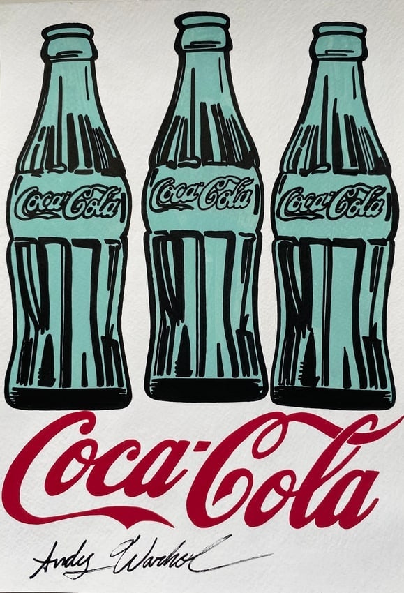 Andy Warhol Mixed Media on Paper. On verso (1 of 2)