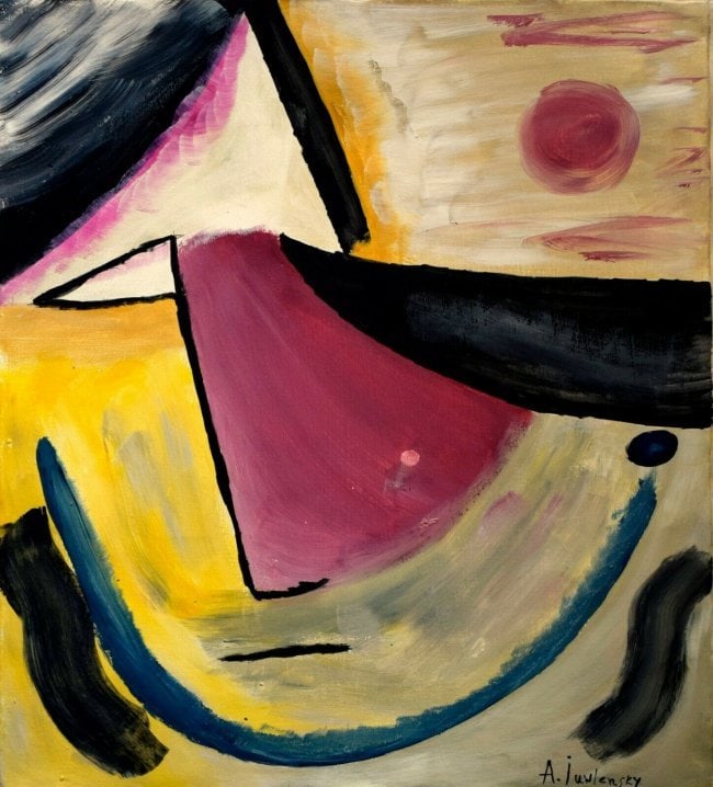 Abstract Canvas A. Jawlensky: Abstract Canvas A. Jawlensky,(After artist) Modern Old 20th Century Art , no losses, needs stretching. No COA, no supporting papers, sold as is. Size: 16 x 16 .Good condition.We Pack and ship for you.