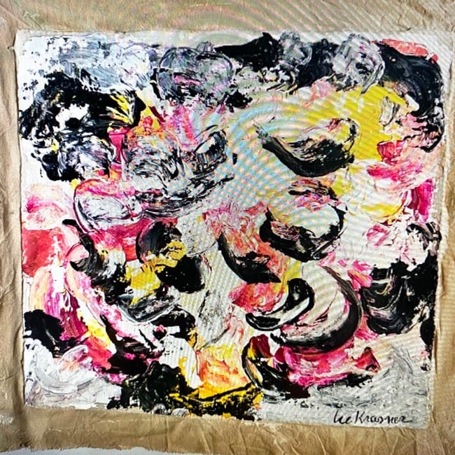 Vintage Abstract Canvas KRASNER, Modern Art 20th Century. (1 of 3)