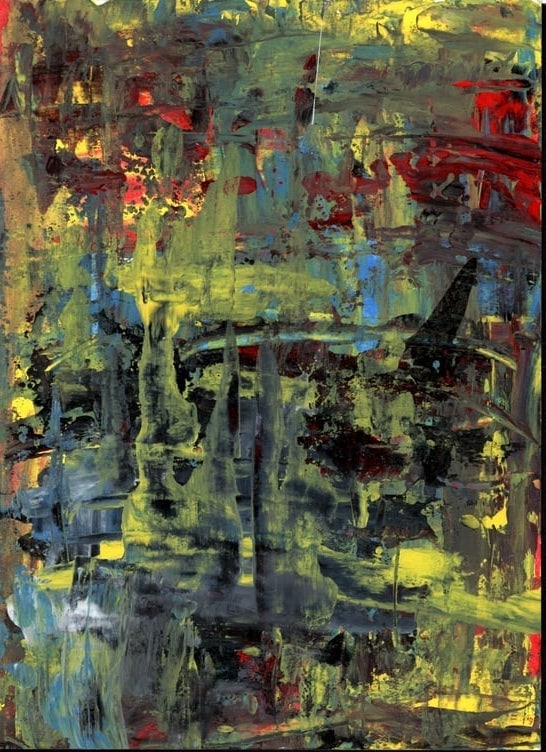 Abstract Painting on Paper stamp on verso (1 of 1)