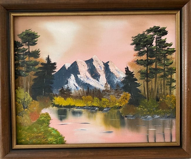 Landscaping Mountain Painting on Canvas (1 of 4)