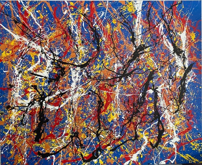 Jackson Pollock Abstract Painting on Canvas (1 of 4)