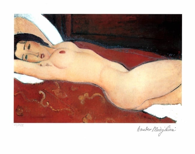 Amedeo Modigliani Lithograph signed numbered: Amedeo Modigliani Lithograph signed numbered 31/375 on Pencil.Amedeo Clemente Modigliani was an Italian painter and sculptor of the École de Paris who worked mainly in France. size:14 x 11. Good cond
