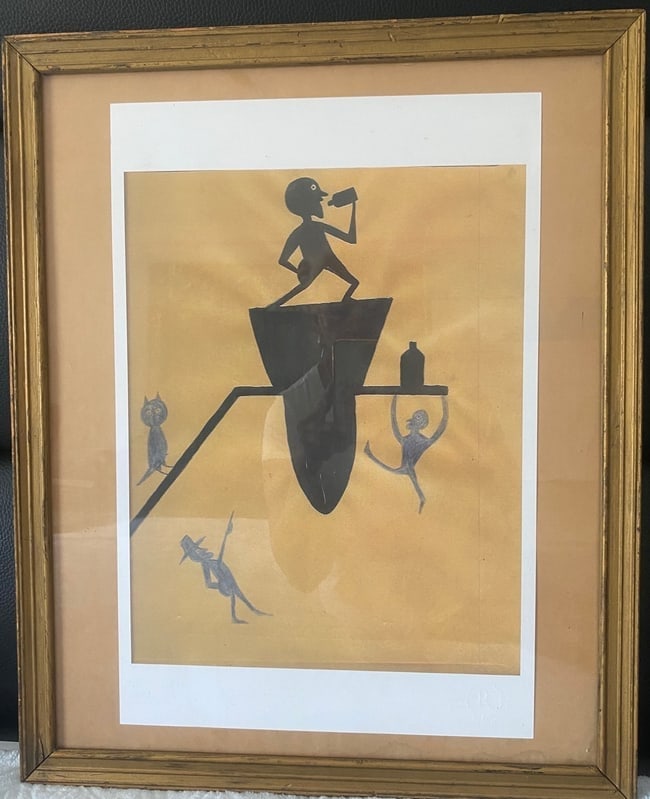 Bill Taylor Print on Paper framed: Bill Taylor Print on Paper Antique frame. Embossed on lower right. from private collector.Print size: 18 x 12 .Frame size: 18 x 22 . No COA or any documents.SEE PHOTOS as part of the description. We p