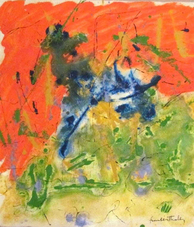 Abstract Painting on Canvas Helen Frankenthaler: Abstract Painting on Canvas (after artist)Helen Frankenthaler , Modern Art 20th Century. SIZE: 20 x 15 Canvas only will be ship rolled in a tube., Sold as is. WE PACK AND SHIP FOR YOU. WE TAKE CARE OF