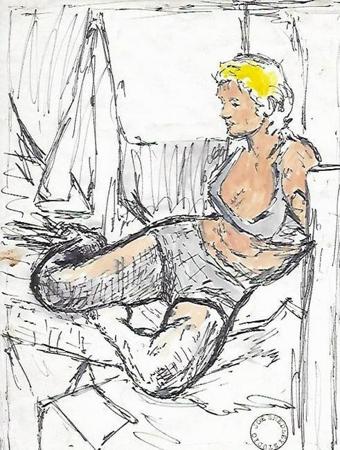 Nude women Pencil drawing on Paper (1 of 3)