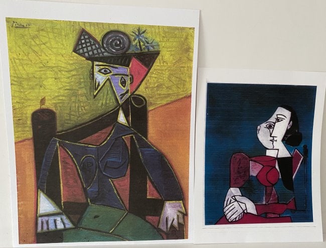 2 Pablo Picasso Photo: 2 Pablo Picasso Photo each Print size: 8 x 10. See photo for description . Good condition