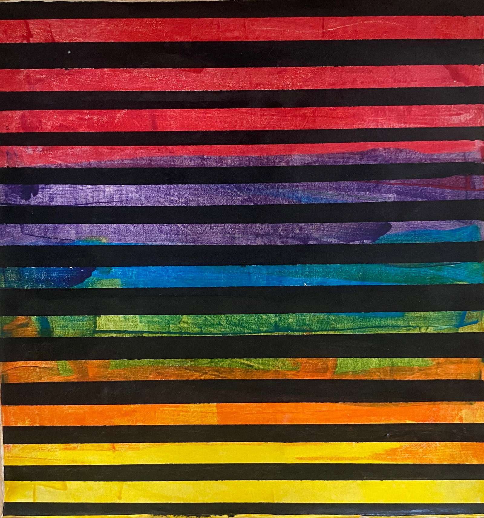 Abstract Painting on Canvas Signed Dorazio: Abstract Painting on Canvas Signed Dorazio ,Modern Art,. Approx Measurements: 17 1/2 x 16 1/2 inches.. This painting is sold unstretched Canvas Only, Will be Rolled up in a professional shipping tube.