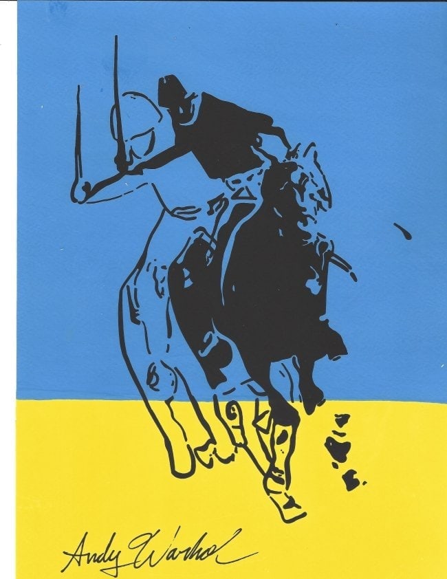 Andy Warhol Mixed Media on Paper: Andy Warhol Mixed Media on Paper. On verso, also stamp. Approx Size: 11 3/4 x 8 1/2 inches. All lots that do not carry established documented provenance nor any past record of auction history record a