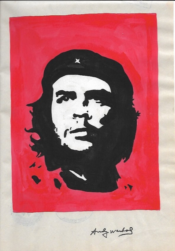 Andy Warhol Mixed Media on Paper: Andy Warhol Mixed Media on Paper. On verso, also stamp. Approx Size: 11 3/4 x 8 1/2 inches. All lots that do not carry established documented provenance nor any past record of auction history record a