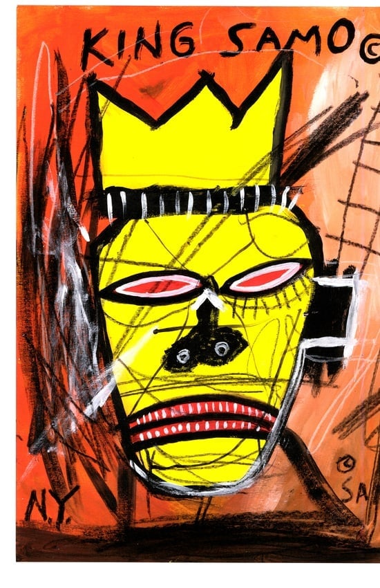 Jean Basquiat Expressionism Print on Thick Paper: Jean Basquiat Expressionism Print on Thick Paper. Paper Size: 12 1/2 x 17 1/2 Inches. Extra Thick 300 gsm Fine art Paper. Embossed Stamp. Excellent Condition. See photos.