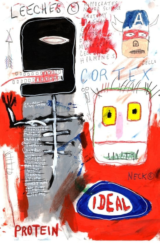 Jean Basquiat Expressionism Print on Thick Paper: Jean Basquiat Expressionism Print on Thick Paper. Paper Size: 12 1/2 x 17 1/2 Inches. Extra Thick 300 gsm Fine art Paper. Embossed Stamp. Excellent Condition. See photos.