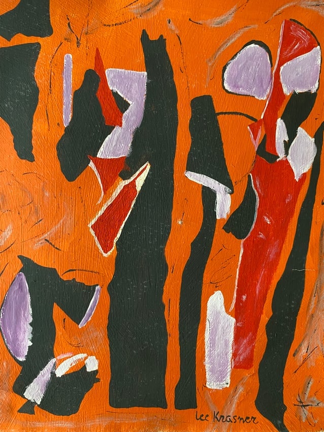 Lee Krasner Old 20th Century Modern Art: Lee Krasner Old 20th Century Modern Art Painting on Canvas (After)Artist. Sold as is.No Documents or COA Approx size:18x 14 inches. Good Condition .We pack & Ship for you. We take care of the shipping