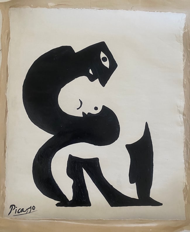 Pablo Picasso Old 20th Century Modern Art Painting on Canvas - 2