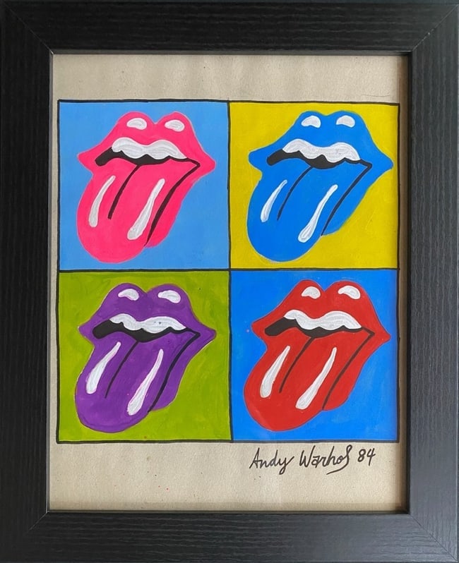 Andy Warhol Drawing, Stamp on Verso (1 of 5)