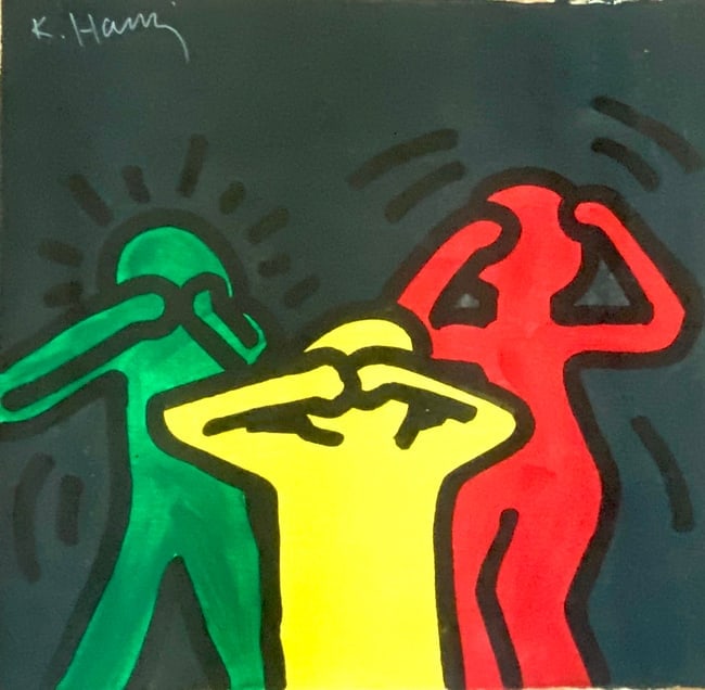 Abstract Painting on Canvas Signed Keith (1 of 2)