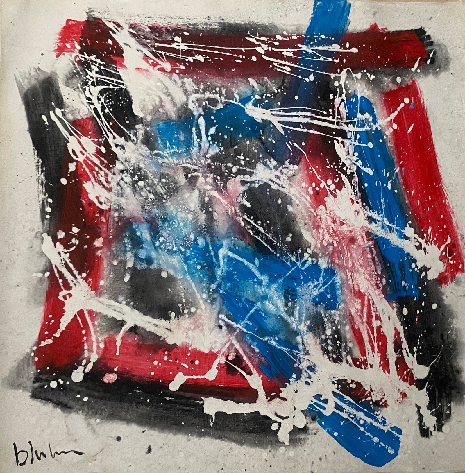 Bluhm Old 20th Century Modern Art Painting on Canvas: Bluhm Old 20th Century Modern Art Painting on Canvas (After)Artist. Sold as is.No Documents or COA Approx size:18 x 18 inches. Good Condition .We pack & Ship for you. We take care of the shipping serv