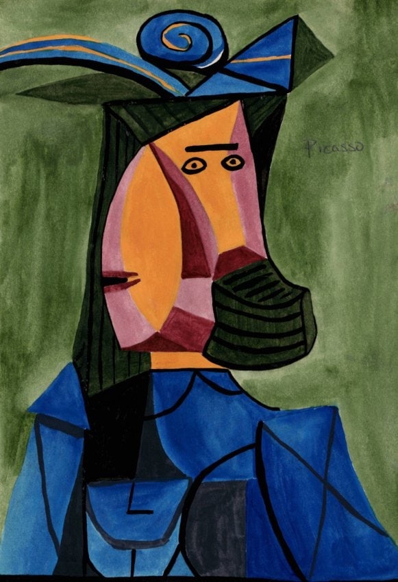 Pablo Picasso Mixed Media on Paper.After (artist): Pablo Picasso Mixed Media on Paper.After (artist) Approx Size: 11 3/4 x 8 1/2 inches. NY Collector. No Coa or Documents .Sold as is , We Pack & Ship for you in house. Good Condition, See photos.After 