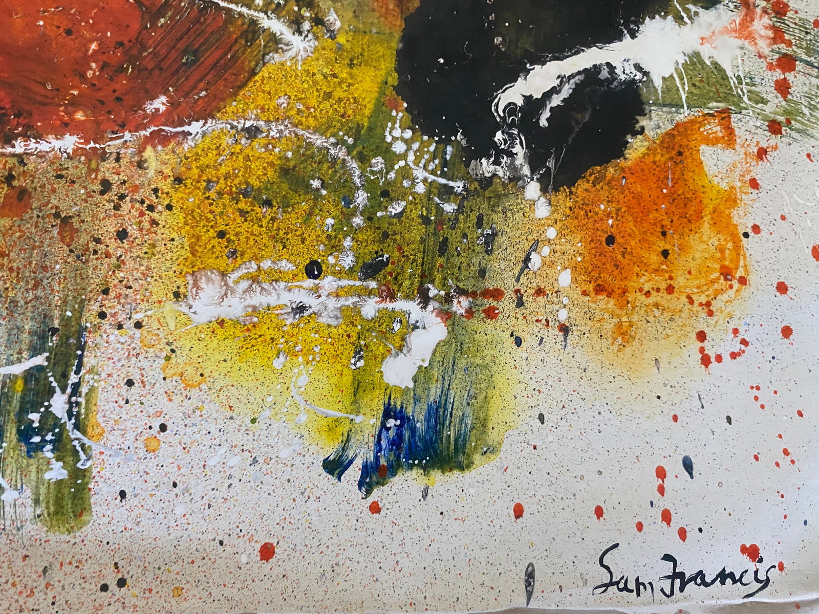 Abstract Old 20th Century Modern Art Painting on Canvas - 3