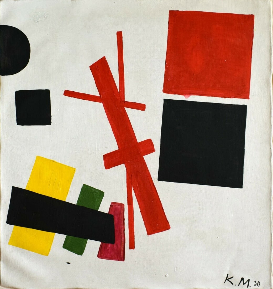 Abstract Canvas Painting K M (Malevich), Modern Art 20th Century er) (1 of 4)