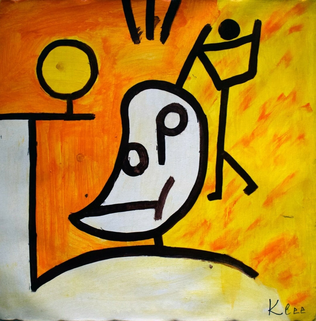 Vintage Abstract Painting -Klee-: Vintage Abstract Painting Signed-Klee, Modern Art, Painted on canvas.Approx Canvas Measurements: 16 x 16 inches.SEE PHOTOS as part of the description. Good condition.It is being sold in the manner or 