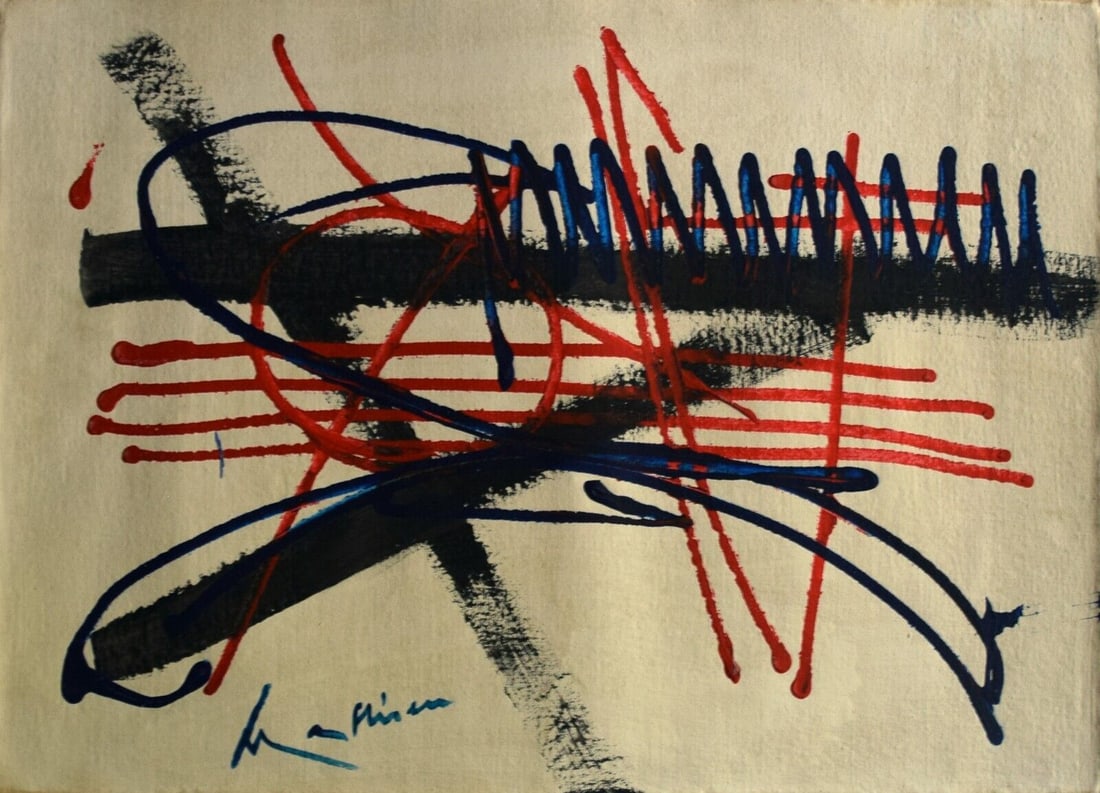 Mathieu Modern art 20th century abstract painting (1 of 4)