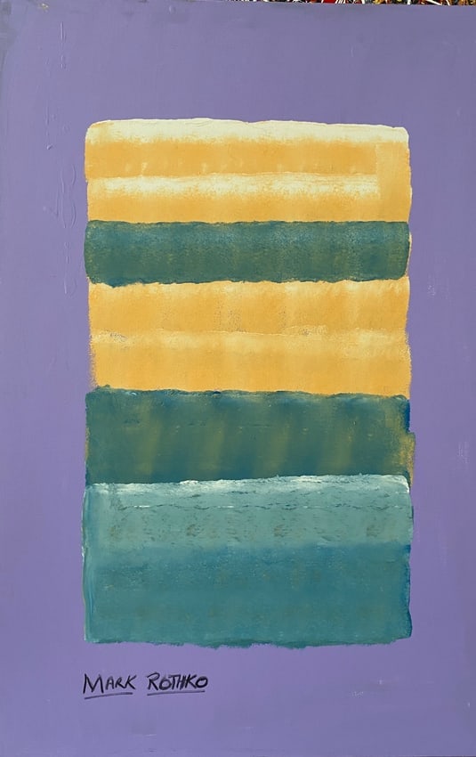 Abstract Painting on Canvas Modern Art 20th Century: Abstract Painting on Canvas stretch, Modern Art 20th Century. Painting Size: 24 x 36inches. Mixed Medium on Canvas Style of . See photos as part of the description . Sold as is. PROVENANCE: NEW YORK P