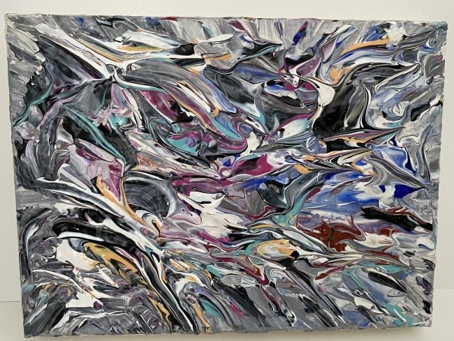 Abstract Painting on Canvas: Abstract Painting on Canvas Stretch.Painting size: 16 x 12 inches This painting is from a Private NY Collector Stamp on verso. NO Certificate of Authenticity, providence, or other documents. Sold as-i