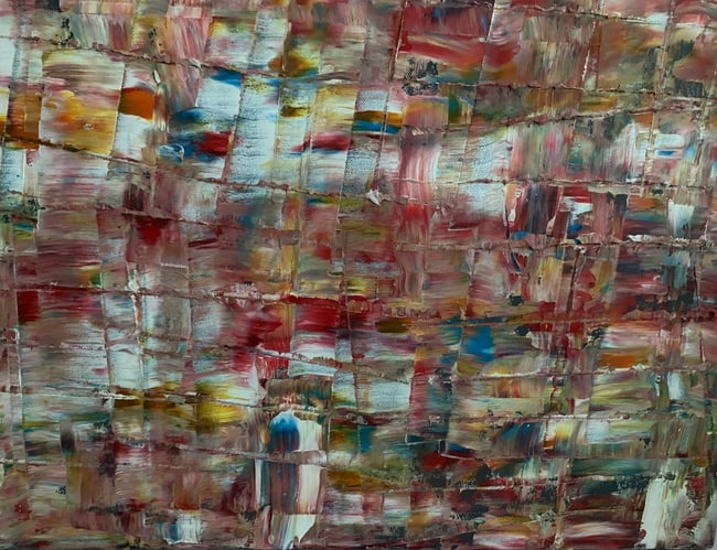 Abstract oil Painting on Canvas Stretched: Abstract oil Painting on Canvas Stretched. NY Collection. No documents an unknown Artist. size: 20 x 16.Good condition