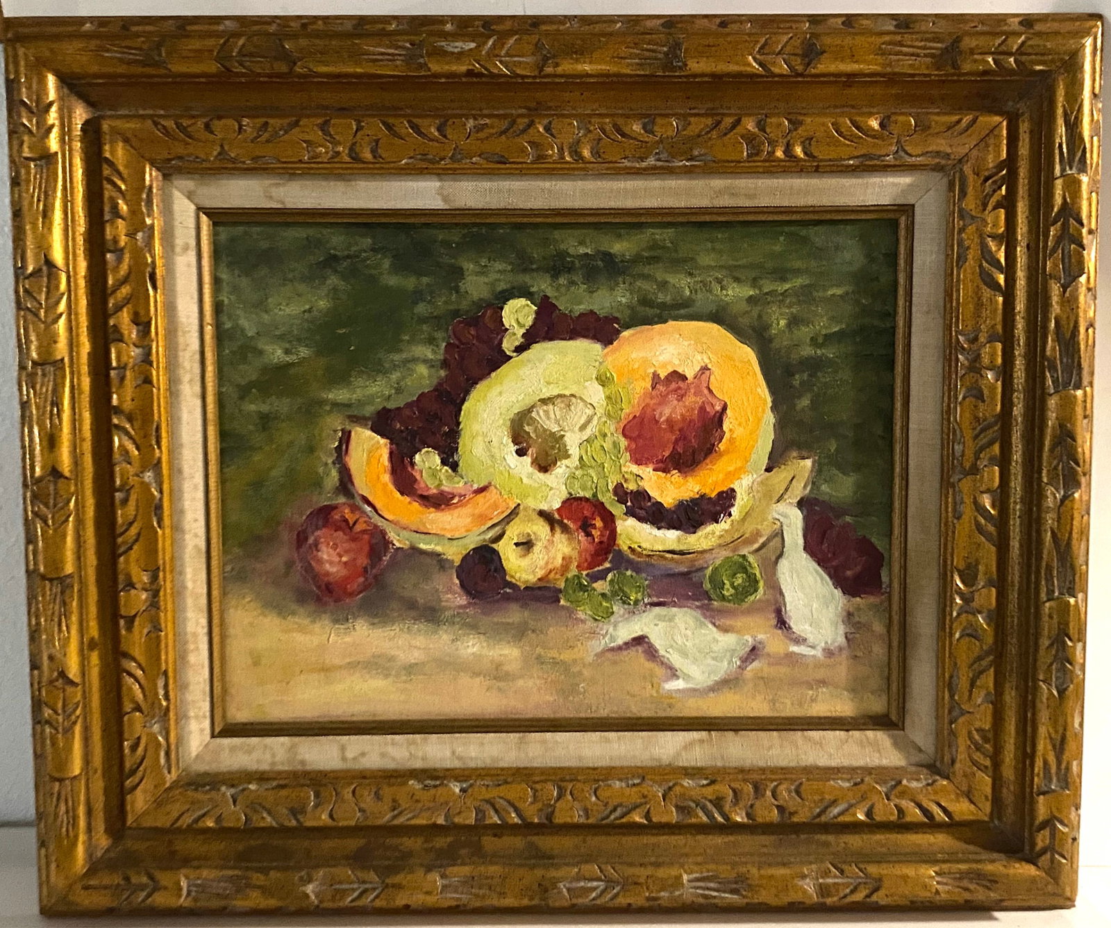 Oil Painting on Canvas cardboard Framed Hand painted by artist: Oil Painting on Canvas cardboard Framed Hand painted by artist Jeannette Bode- Ready to hang.NY Private Collection.Approximate Artwork Size: 16 x 12 Inches. - Approximate Frame Size: 24 x 20 x 2 Inche