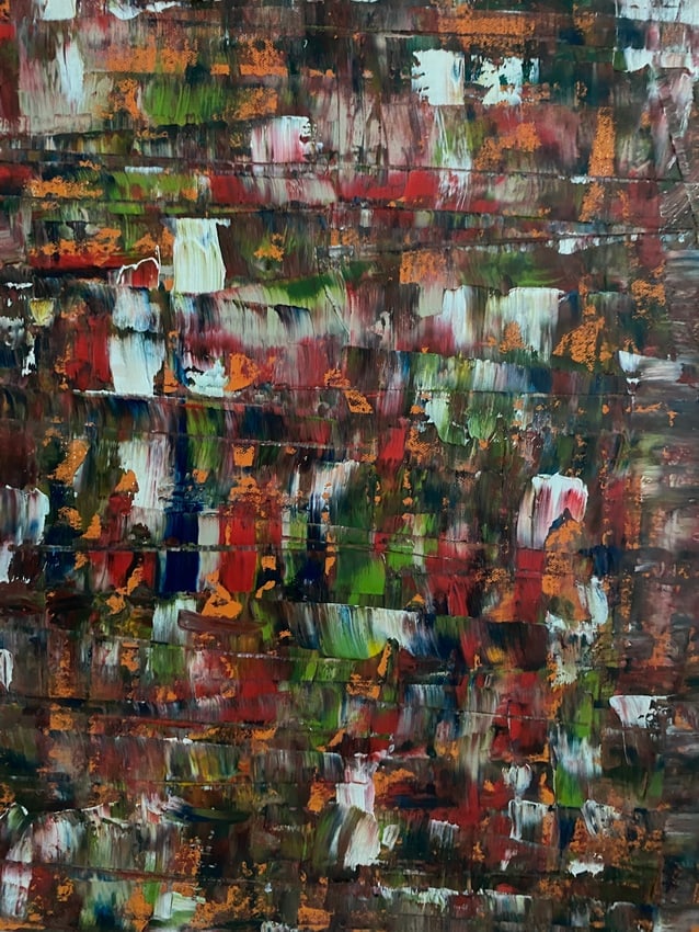Abstract oil Painting on Canvas Stretched: Abstract oil Painting on Canvas Stretched. NY Collection. No documents an unknown Artist. size: 20 x 16.Good condition. See photo for description. We pack and ship for you .