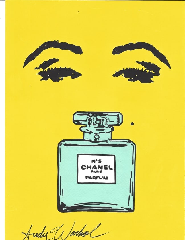 Andy Warhol Mixed Media on Paper. stamp on verso: Andy Warhol Mixed Media on Paper. stamp on verso. Approx Size: 11 3/4 x 8 1/2 inches. All lots that do not carry established documented provenance nor any past record of auction history record are des