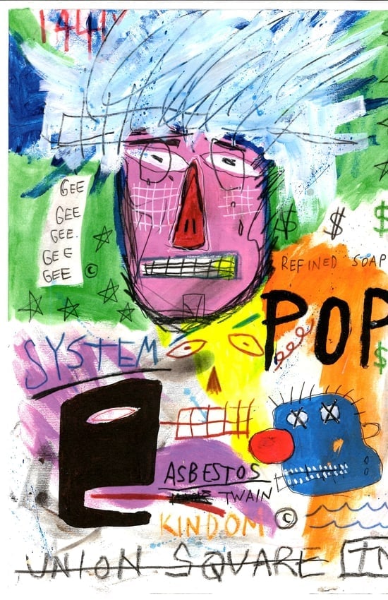Jean Basquiat Expressionism Print on Thick Paper.: Jean Basquiat Expressionism Print on Thick Paper. Paper Size: 12 1/2 x 17 1/2 Inches. Extra Thick 300 gsm Fine art Paper. Embossed Stamp. Excellent Condition. See photos.