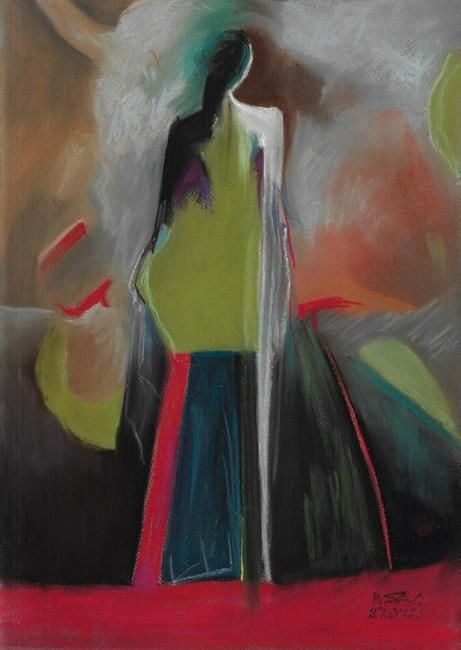 Drawing Art modern pastel portrait (After Artist) (1 of 1)