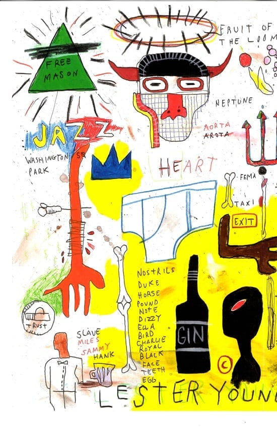 Jean Basquiat Expressionism Print on Thick Paper.: Jean Basquiat Expressionism Print on Thick Paper. Paper Size: 12 1/2 x 17 1/2 Inches. Extra Thick 300 gsm Fine art Paper. Embossed Stamp. Excellent Condition. See photos.