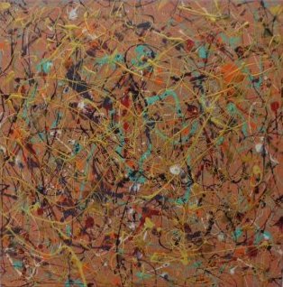 R M (Ameri Born) NY Artist-Original contemporary (1 of 2)