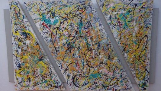 Large R Medina(1958 Amer-Born)NY-Original Abstract (1 of 2)