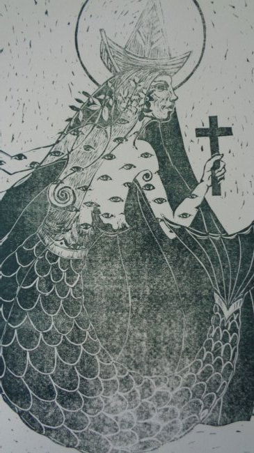 Jesus Rivera (Cuban) Original Engraving- Virgen A/P #1 (1 of 3)